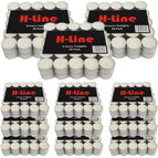 8 hour Tea lights Candles - White Long Lasting Tealights - Unscented - 3.8 x 2.3 CM, 8hr. 15