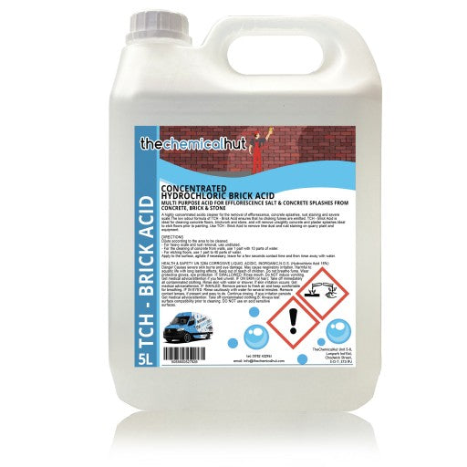 Brick Acid - Multi Purpose Acid for Efflorescence Salt & Concrete Splashes from Concrete, Brick & Stone