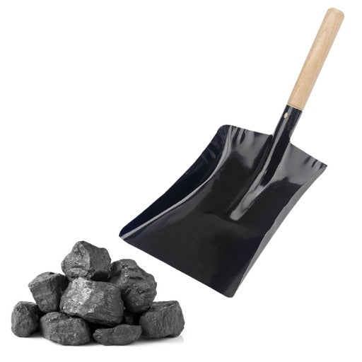 Metal Black Hand Shovel With Wooden Handle