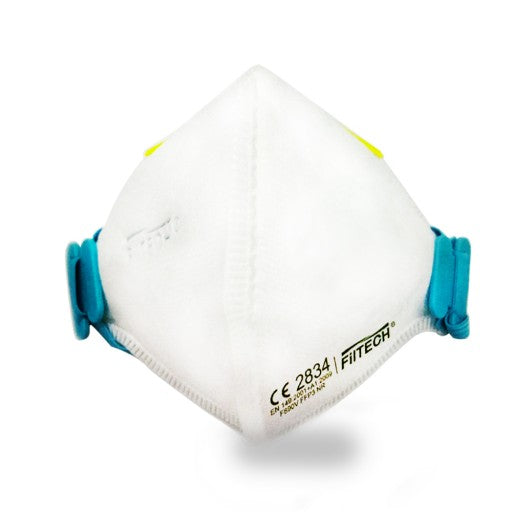 20 x FFP3 NR Flat Fold Face Mask With Headbands