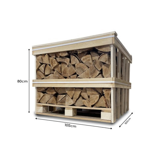 Half Crate of Premium Kiln Dried Birch Hardwood Logs - 0.85 Cubic metres