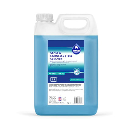 Glass and Stainless Steel Cleaner S5 - Orca Hygiene - 5L