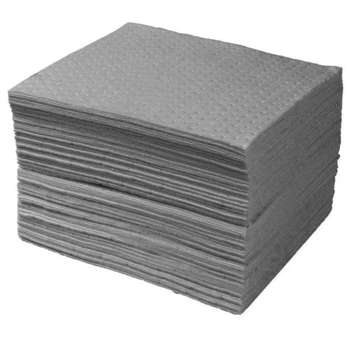 X200 Pack Of Maintenance Grey Spill Pads - Absorbs Oil Fuel Diesel & Water