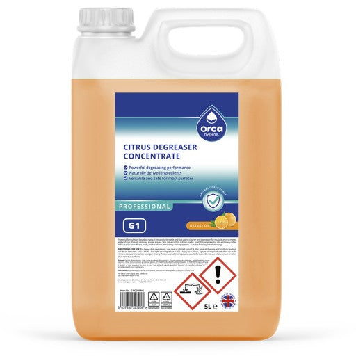 Citrus Degreaser Concentrate 5L G1 - Orca Hygiene